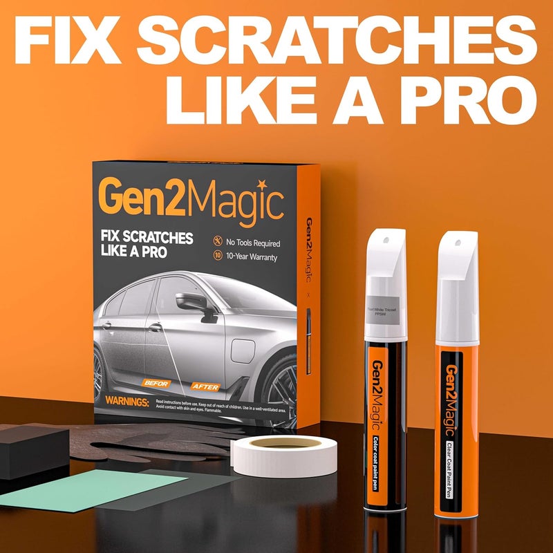 Gen2Magic Olympic/Summit White Touch Up Paint Pen Kit Compatible with Chevy [Clear Coat Included], GAZ/WA8624 Color Match for Scratches, Rock Chips, Bumper Dings, Easy Scratch Repair & Rust Remover - Image 5